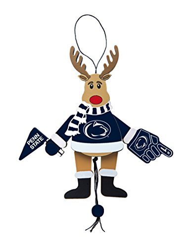 NCAA Penn State Nittany Lions Wooden Cheer Ornament, Brown, 5.25″