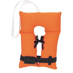 3.25″ Orange Life Jacket Boating Vest Christmas Ornament