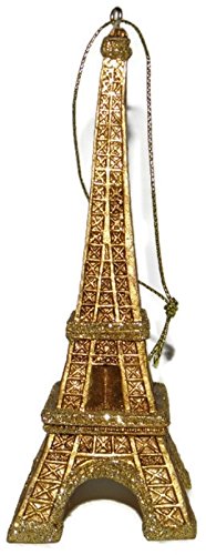 Eiffel Tower Glittered Gold Colored Ornament by Midwest of Cannon Falls