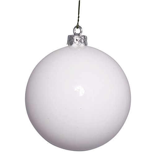 3″ White Shiny Ball UV Drilled 12/Bag
