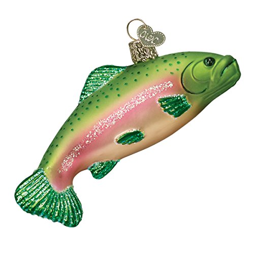 Old World Christmas Rainbow Trout Glass Blown Ornament