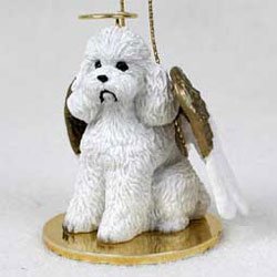 Christmas Ornament: Poodle, white