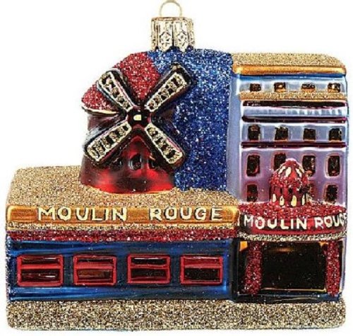 Moulin Rouge Paris France Polish Glass Christmas Ornament Made Poland Decoration