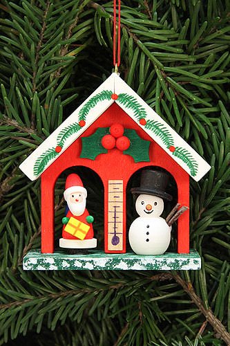 Tree ornaments Tree ornament weather house – 6,8×6,9cm / 2.7×2.7inch – Christian Ulbricht