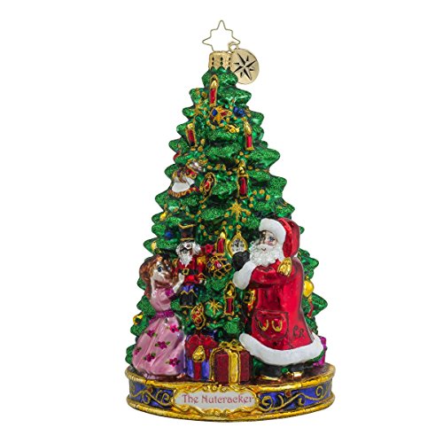Christopher Radko The Magic Starts Christmas Tree Glass Christmas Ornament – Nutcracker Series – New for 2016 – 7″h.