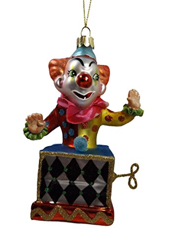 Jack In The Box Scary Creepy Clown One Hundred 80 Degrees Christmas Ornament