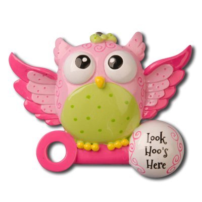 Look Hoo’s Here Ornament – Pink by Polar X