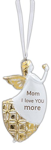 Midwest CBK 3.5″ Resin “Mom I Love You More” Angel Ornament