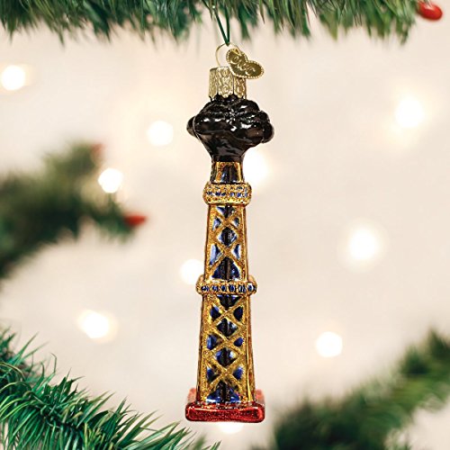 Old World Christmas Oil Derrick Glass Blown Ornament