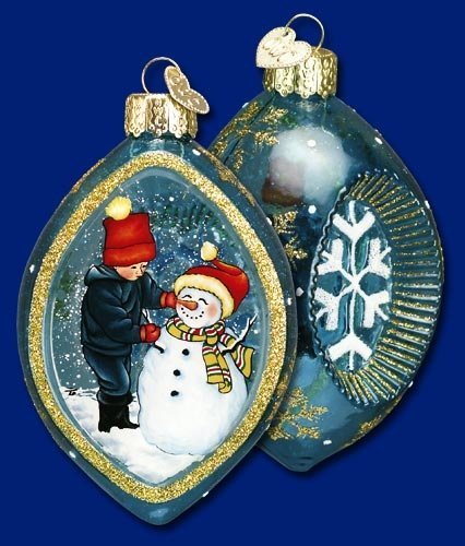 Old World Christmas – Building A Snowman – Inside Art Ornament