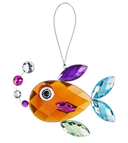 Crystal Expressions Orange and Purple Fish Sea Life Ornament – By Ganz