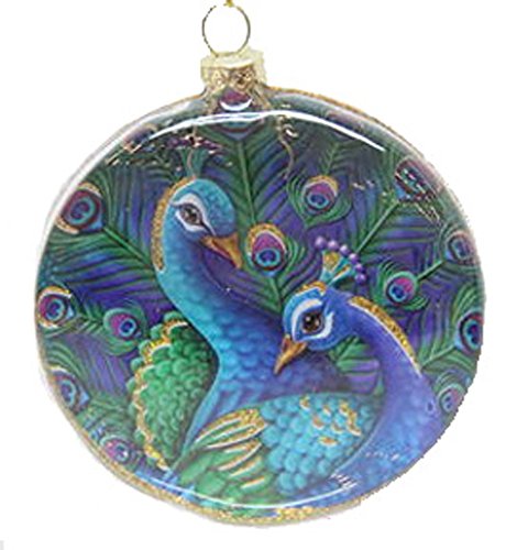 December Diamonds Peacock Round Ornament