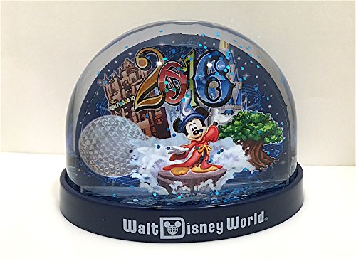 Walt Disney World Parks 2016 Mickey Mouse Plastic Snowglobe NEW
