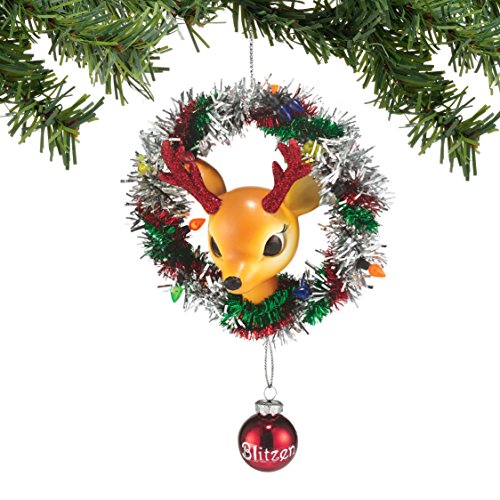 Department 56 Reindeer Tales Blitzen Wreath Ornament
