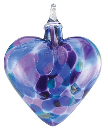 Glass Eye Studio Violet Chip Classic Heart Ornament