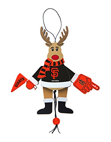 MLB San Francisco Giants Wooden Cheer Ornament, Brown, 5.25″
