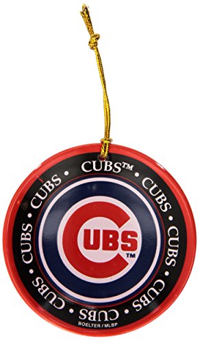 MLB Chicago Cubs Ceramic Plate Ornament, Blue, 2.25″