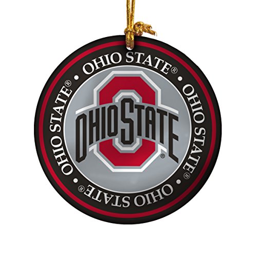NCAA Ohio State Buckeyes Ceramic Plate Ornament, Red, 2.25″