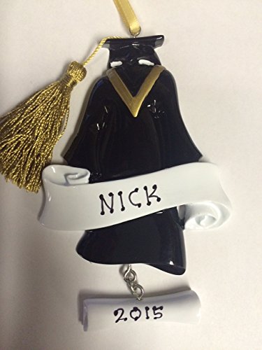 Personalized Christmas Ornament Graduation Gown