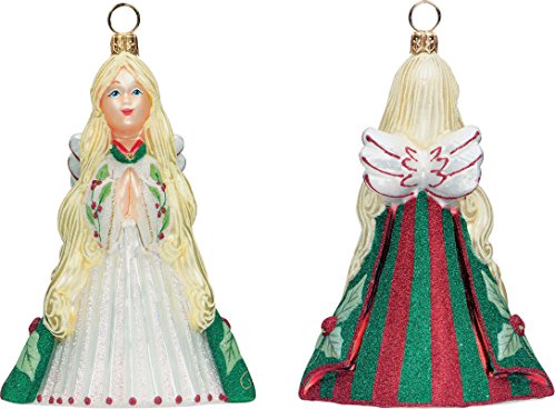 Glitterazzi Holly Berry Angel Green Ornament by Joy to the World