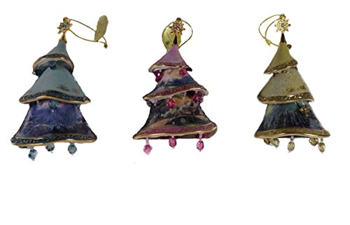 Retired Thomas Kinkade *Christmas Tree Ornaments* 6th Issue SET of 3 From Kinkade’s Christmas Classics Ornament Collection