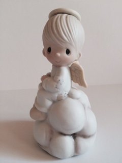 Precious Moments Figurine-Boy “My Guardian Angel” Musical Ornament