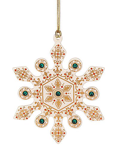 Lenox Christmas China Ornaments 2012 China Jewels Snowflake Emerald