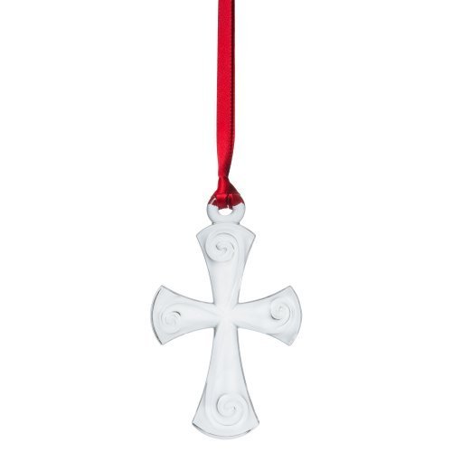 Orrefors Holly Days Cross Ornament by Orrefors