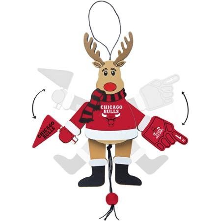 Topperscot by Boelter Brands NBA Wooden Cheering Reindeer Ornament Chicago Bulls WLM