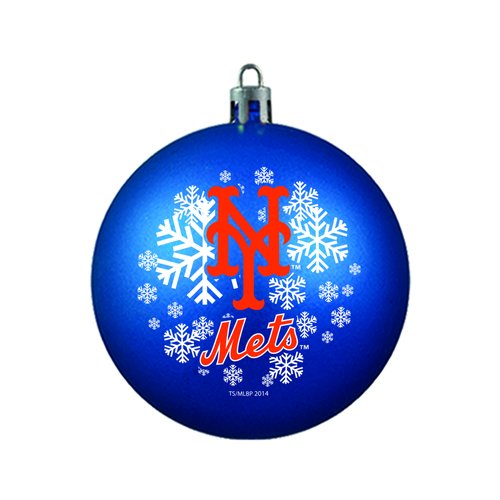 MLB New York Mets Shatterproof Ball Ornament, 3.125″, Blue