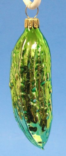 German Pickle Glass Christmas Ornament Made in Germany