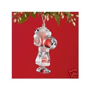 6393136 Lenox Snoopy Santa Full-Lead Crystal Ornament