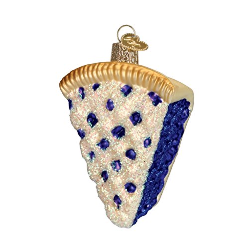 Old World Christmas Blueberry Pie Glass Blown Ornament