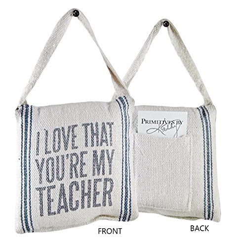 Primitives by Kathy My Teacher Mini Pillow, 5-Inch by 5.5-Inch