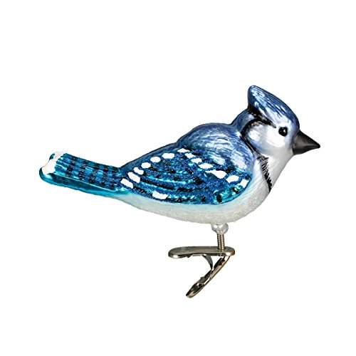 Old World Christmas Bright Blue Jay Glass Blown Ornament