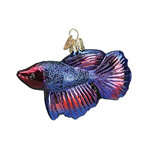 Old World Christmas Betta Fish Glass Blown Ornament