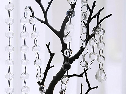Diamond Hanging Clear Garland Strands of Crystal Beads for Wedding Event Decorations, Home, Ornament Accessories (5 Strands, 20″ Long Each) by Super Z Outlet®