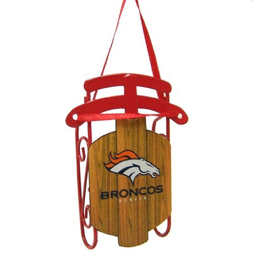 NFL Denver Broncos Metal Sled Ornament by Topperscot by Boelter Brands