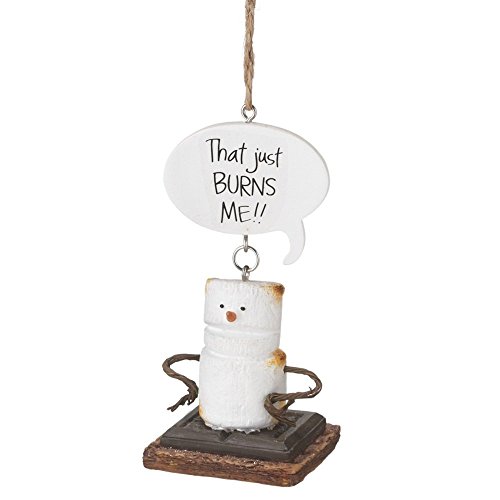 4″ S’mores “That Just Burns Me!!” Humorous Marshmallow Chocolate Sandwich Christmas Ornament