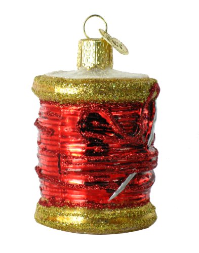 Old World Christmas Spool Of Thread Glass Blown Ornament