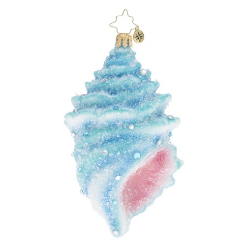 Christopher Radko Shimmer Shell Surf & Sun Animal Christmas Ornament