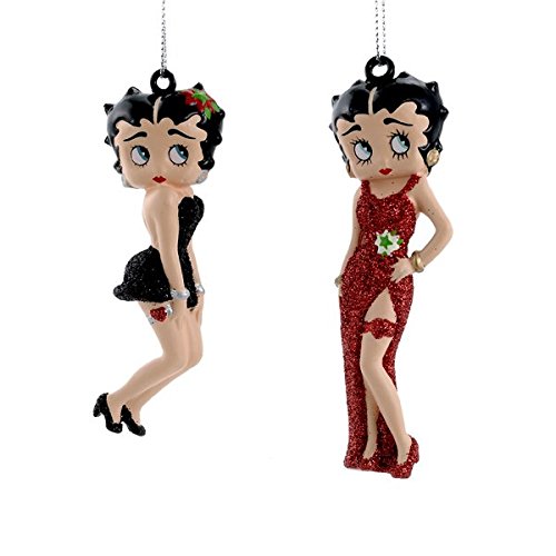 Kurt Adler 4″ Betty Boop Blow Mold Ornament 2/asstd