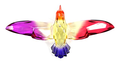 Colorful 6 Inch Hummingbird Ornament/Sun-catcher (Yellow/Blue)