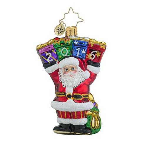 Christopher Radko A Year to Display Dated 2016 Little Gem Santa Claus Christmas Ornament