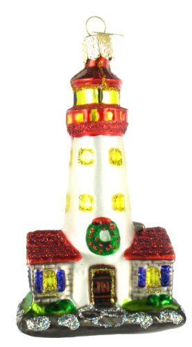 Old World Christmas Lighthouse Glass Blown Ornament