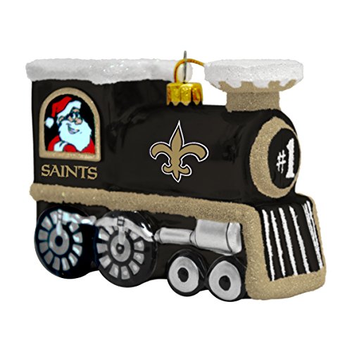 NFL New Orleans Saints Train Ornament, 3.75″, Black