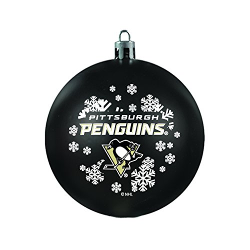 NHL Pittsburgh Penguins Shatterproof Ball Ornament, 3.125″, Black