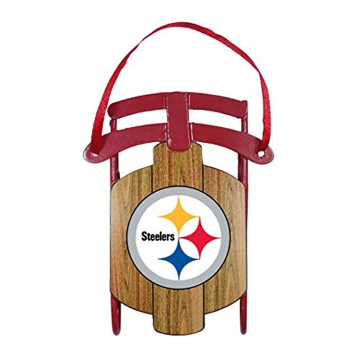 Pittsburgh Steelers Official NFL 3.5 inch Metal Sled Christmas Ornament by Topperscot