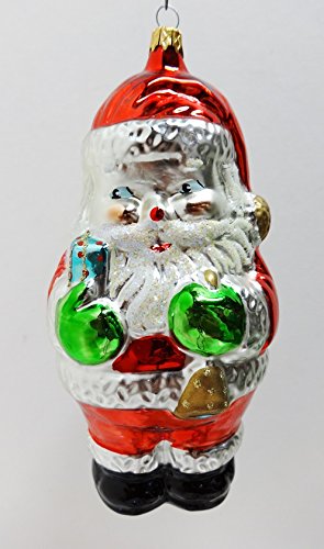 Vintage Hand Crafted Traditional Glass Kurt Adler Santa Claus Christmas Ornament
