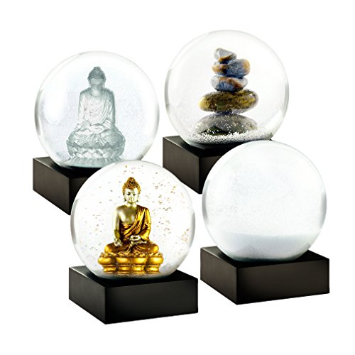 Zen Mini Snow Globe Set by CoolSnowGlobes (Set of 4 Mini Snow Globes)